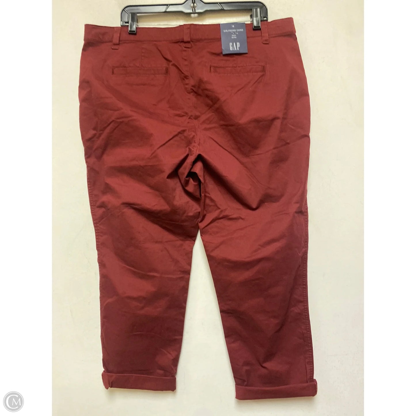 Pants Cropped By Gap In Maroon, Size: 16