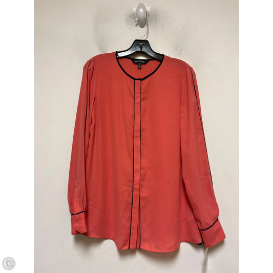 Top Long Sleeve By Ellen Tracy In Coral, Size: S