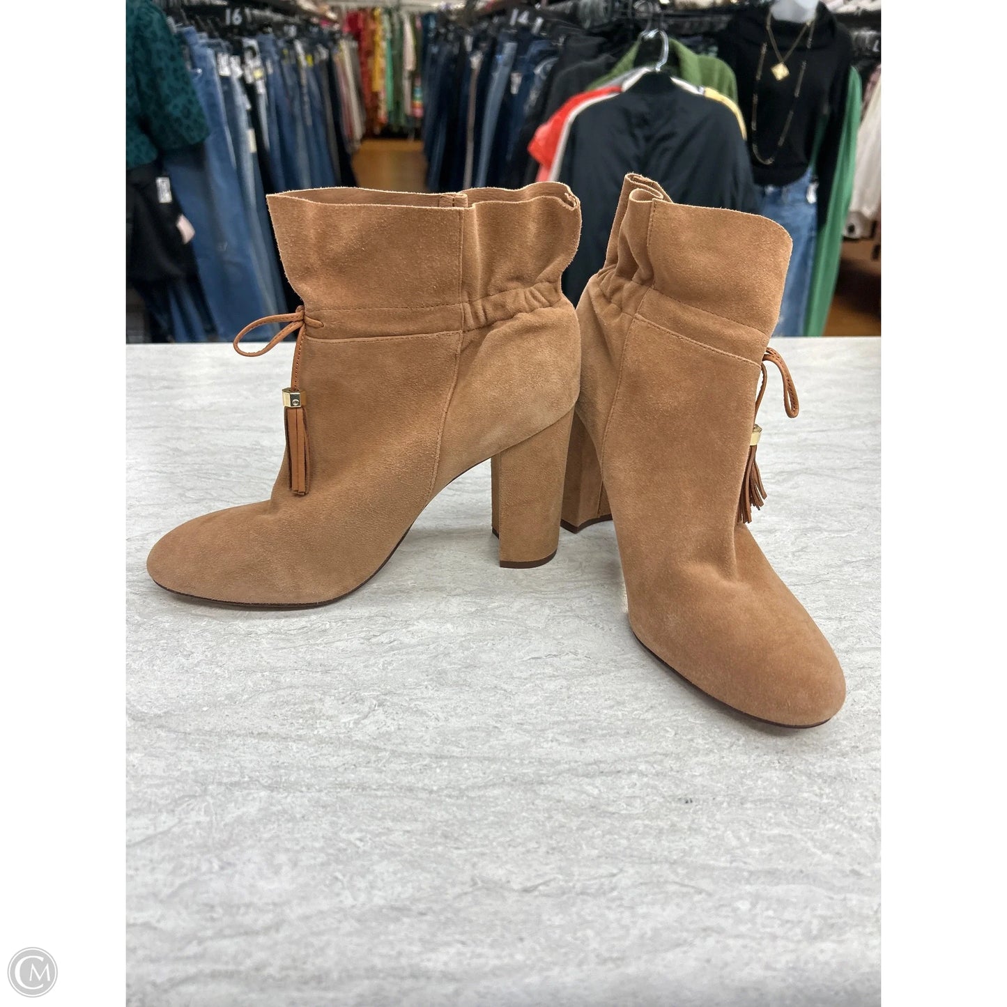 Boots Ankle Heels By Louise Et Cie In Brown, Size: 9.5