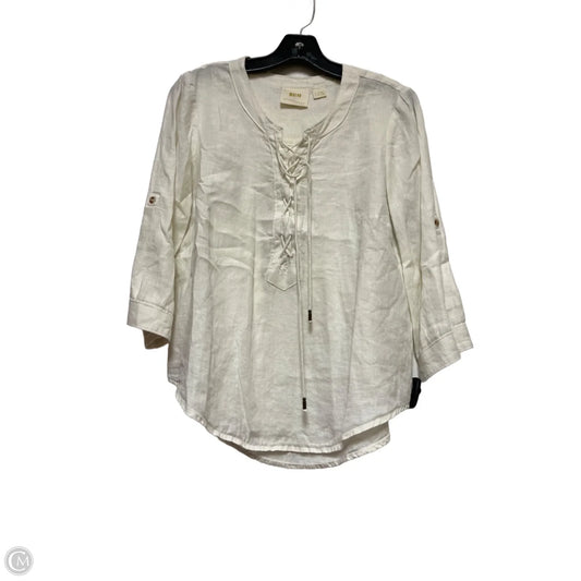 Top Long Sleeve By Maeve In Cream, Size: S