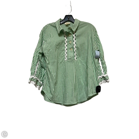 Top Long Sleeve By Maeve In Striped Pattern, Size: S