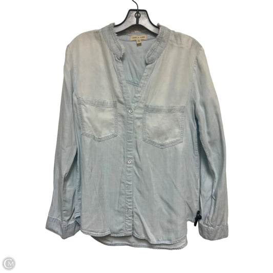 Top Long Sleeve By Cloth & Stone In Blue Denim, Size: S