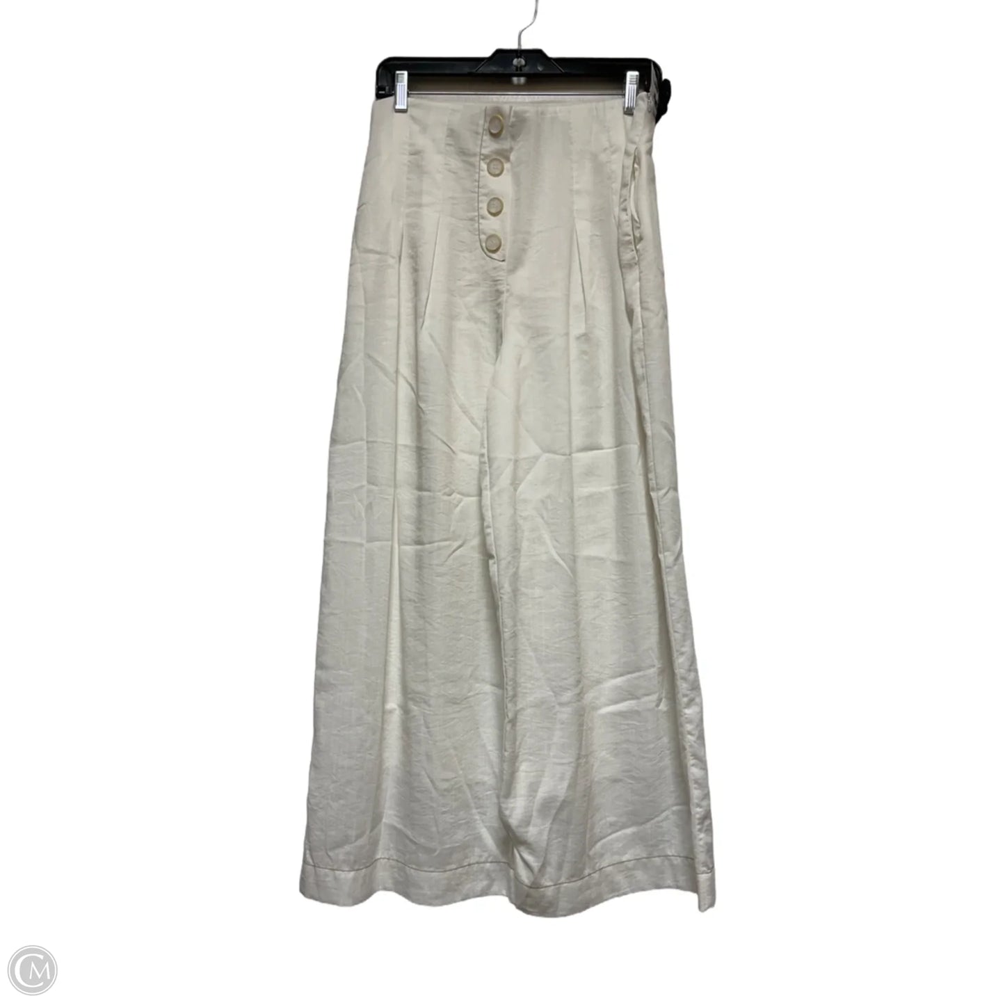 Pants Wide Leg By Moon River In White, Size: 8