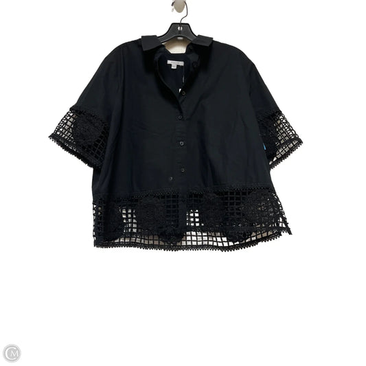 Top Short Sleeve By Chicos In Black, Size: Xl