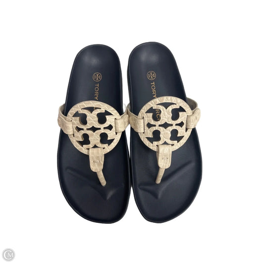Sandals Designer By Tory Burch In Cream, Size: 6
