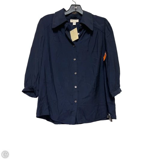 Top Long Sleeve By Clothes Mentor In Navy, Size: S