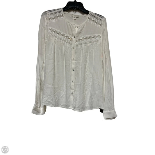 Top Long Sleeve By Clothes Mentor In White, Size: S