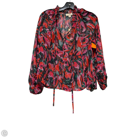 Top Long Sleeve By Clothes Mentor In Green & Pink, Size: S