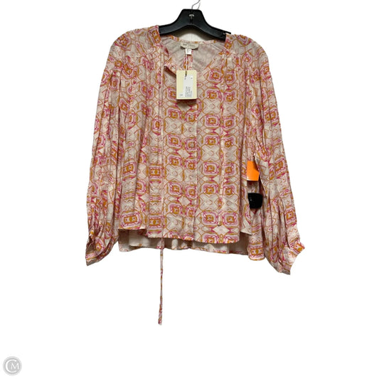 Top Long Sleeve By Clothes Mentor In Orange & Pink, Size: S
