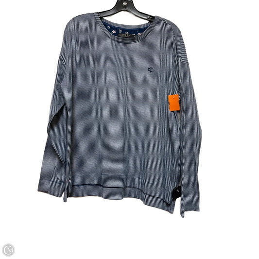 Top Long Sleeve Basic By Lauren By Ralph Lauren In Striped Pattern, Size: Xl