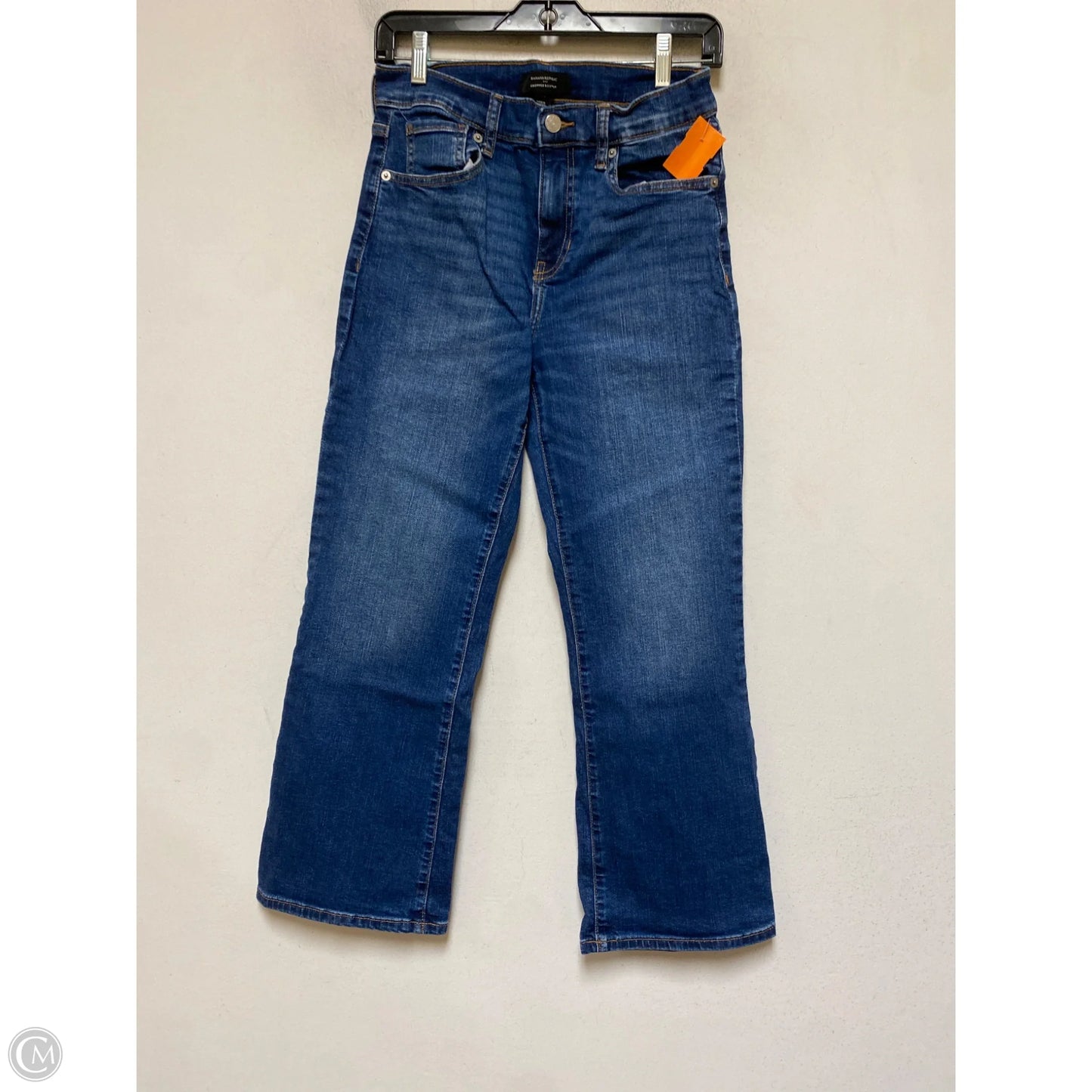 Jeans Cropped By Banana Republic In Blue Denim, Size: 4