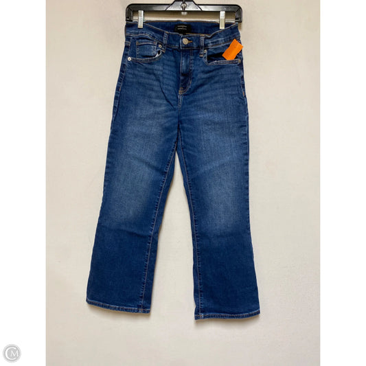 Jeans Cropped By Banana Republic In Blue Denim, Size: 4