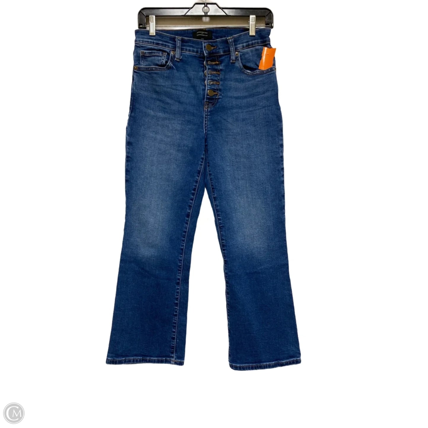 Jeans Cropped By Banana Republic In Blue Denim, Size: 4