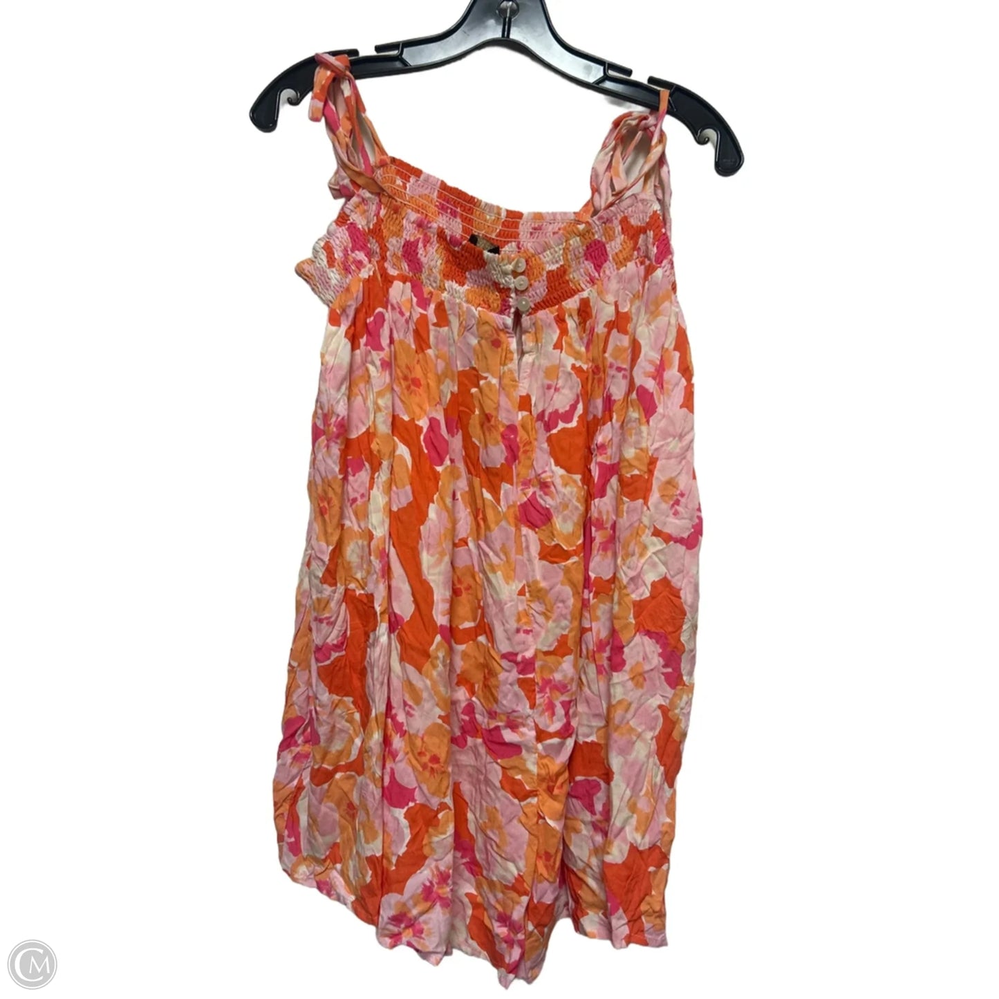 Romper By Clothes Mentor In Orange & Pink, Size: L
