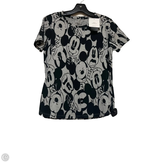 Top Short Sleeve Basic By Disney In Black & Grey, Size: Sp