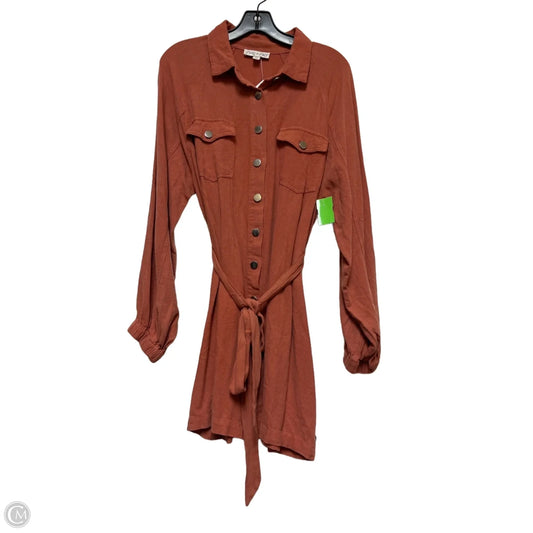 Dress Casual Short By She + Sky In Orange, Size: L