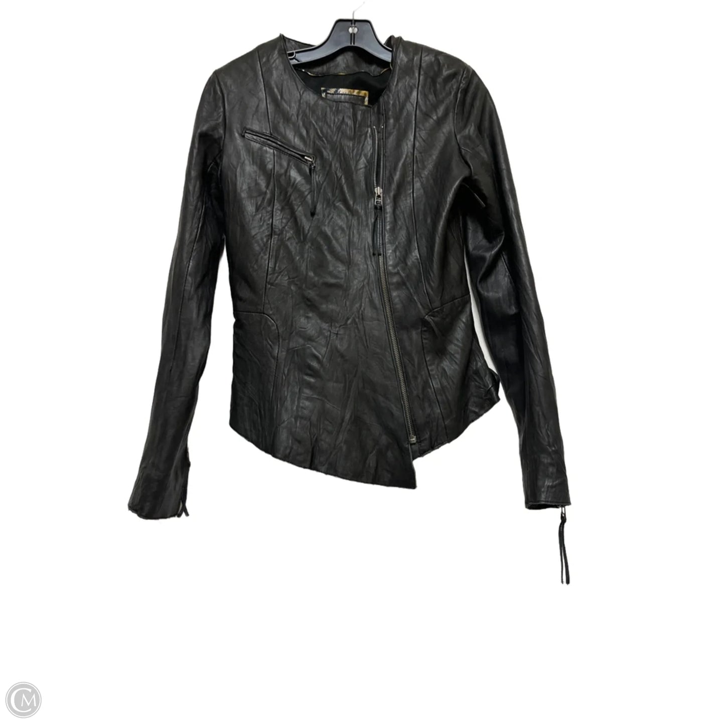 Jacket Leather By Top Shop In Black, Size: M