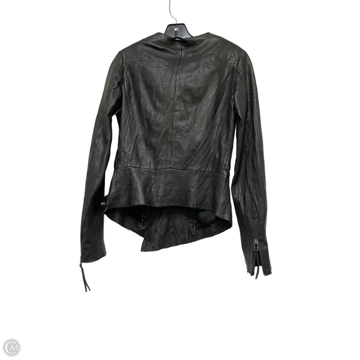 Jacket Leather By Top Shop In Black, Size: M