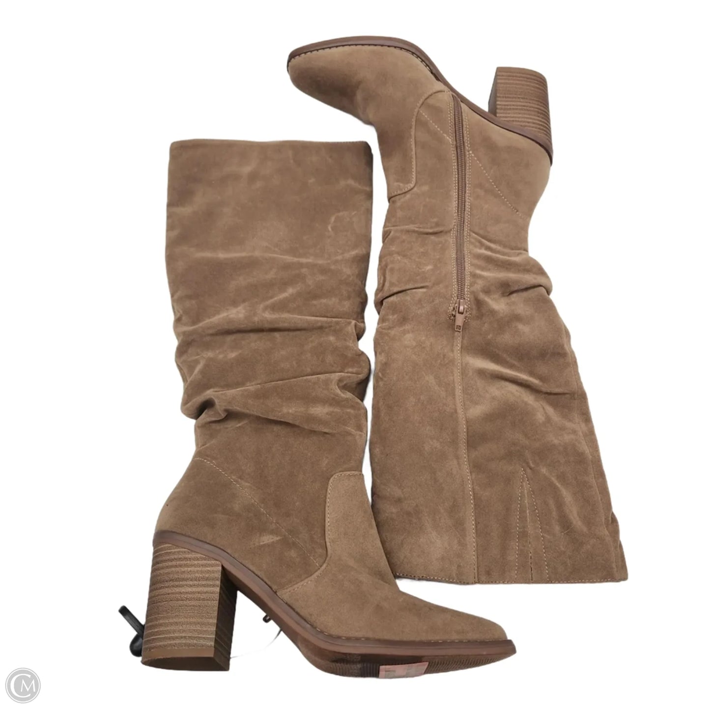 Boots Knee Heels By Universal Thread In Tan, Size: 9