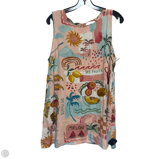 Dress Casual Short By Clothes Mentor In Tropical Print, Size: Xl