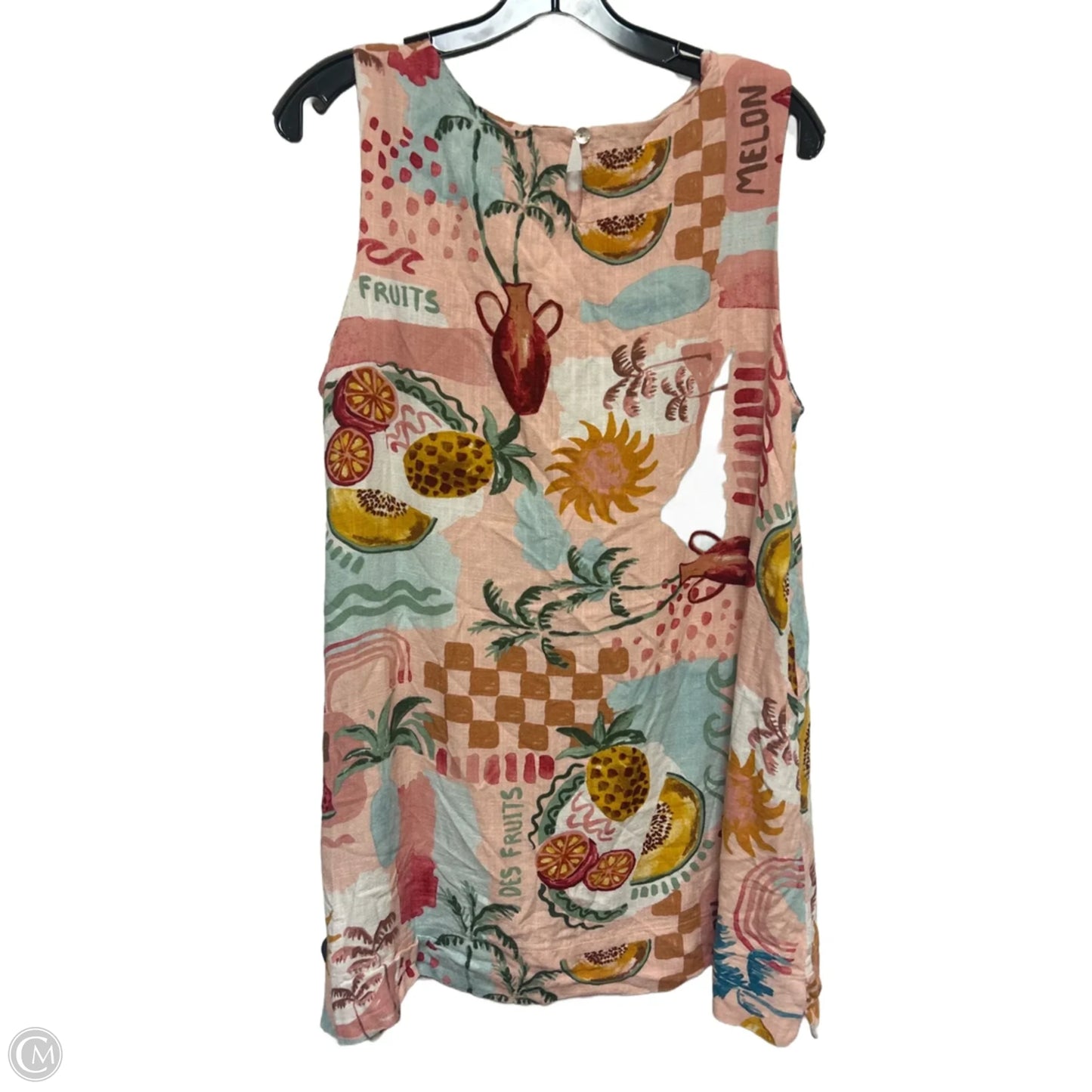Dress Casual Short By Clothes Mentor In Tropical Print, Size: Xl