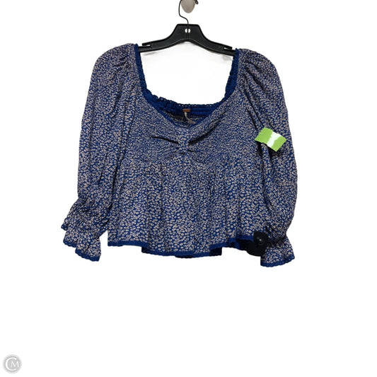 Top Short Sleeve By Free People In Floral Print, Size: Xs