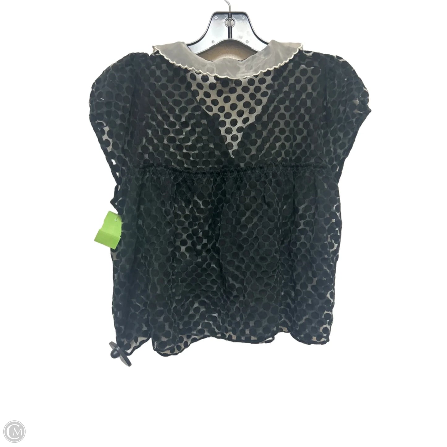 Top Short Sleeve By Maeve In Black & White, Size: L