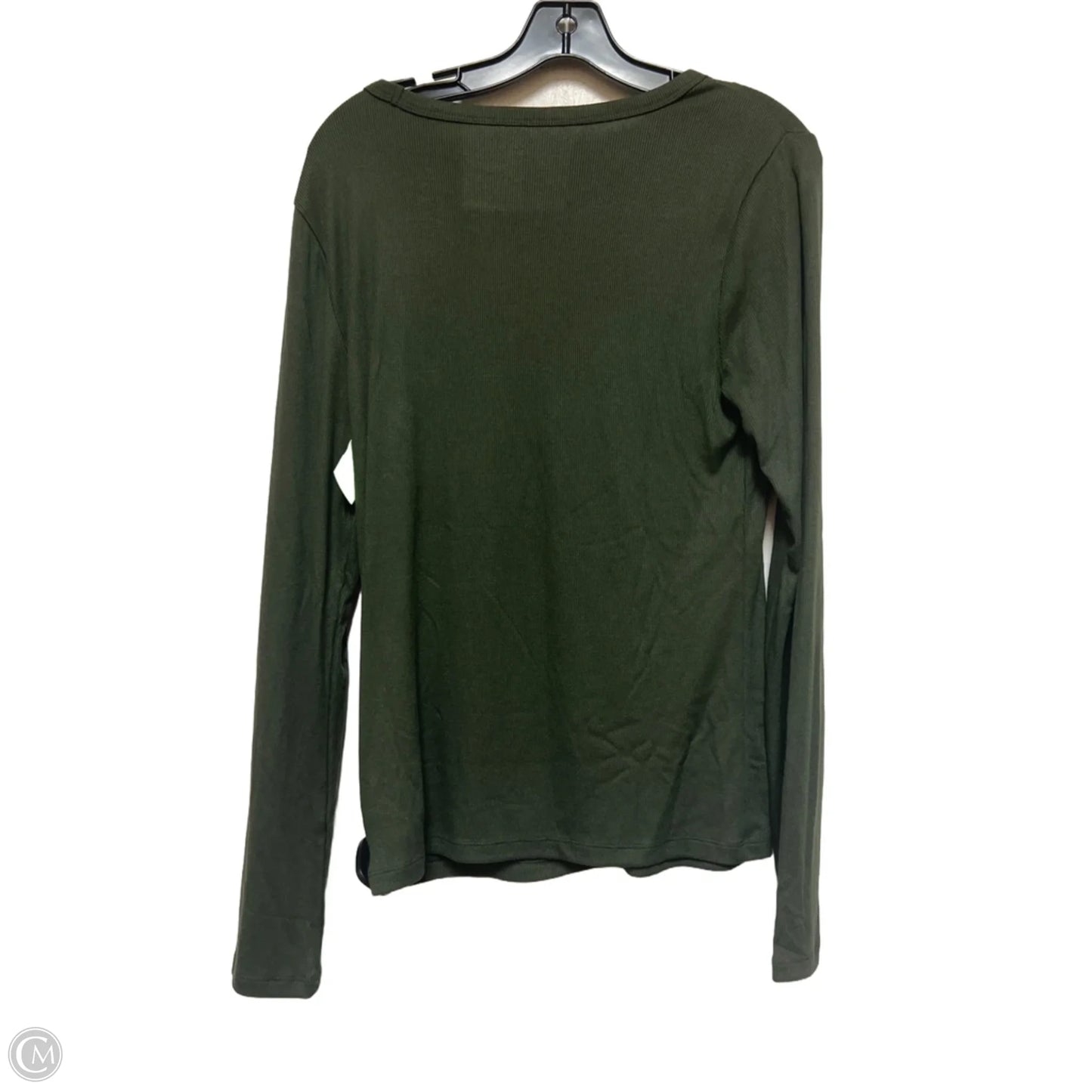 Top Long Sleeve Basic By Gap In Green, Size: L