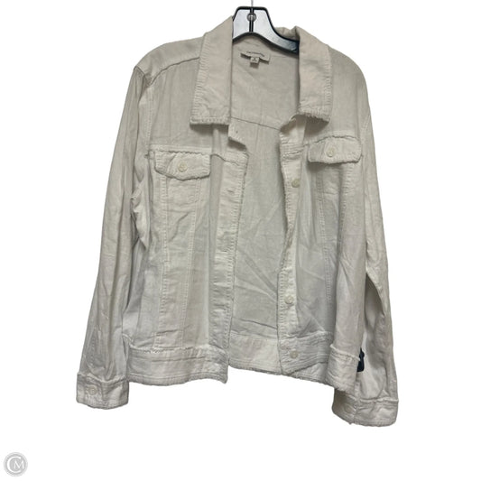Jacket Shirt By Calligraphie In White, Size: Xl