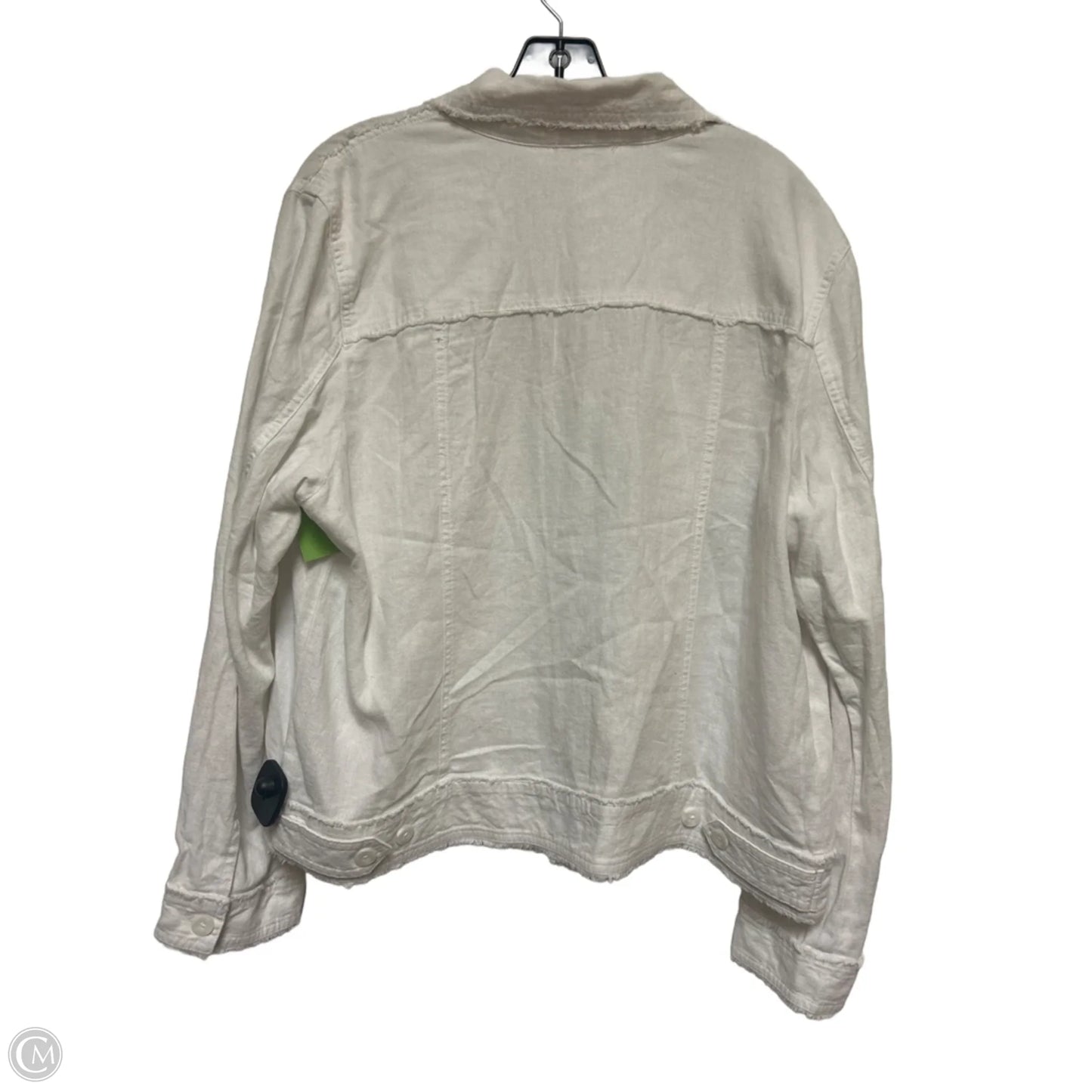 Jacket Shirt By Calligraphie In White, Size: Xl