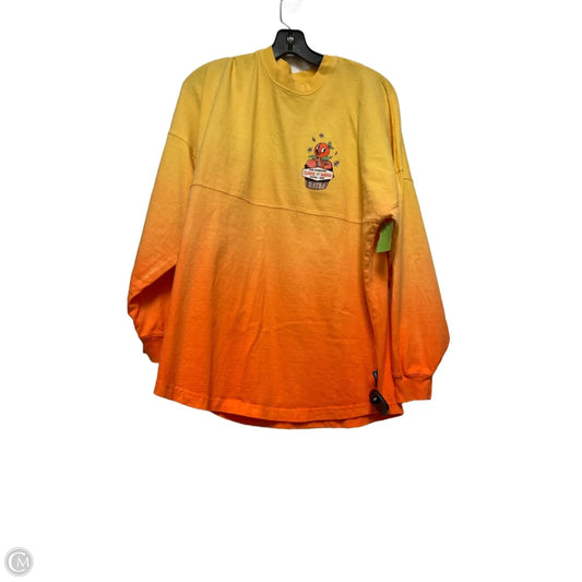Top Long Sleeve By Disney Store In Orange & Yellow, Size: S