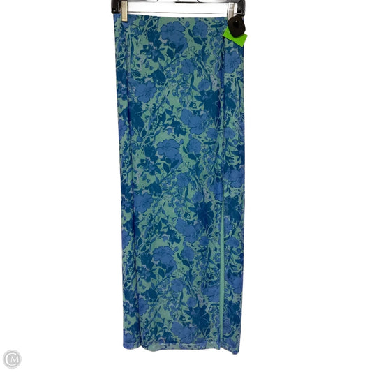 Skirt Midi By Free People In Blue & Green, Size: 4