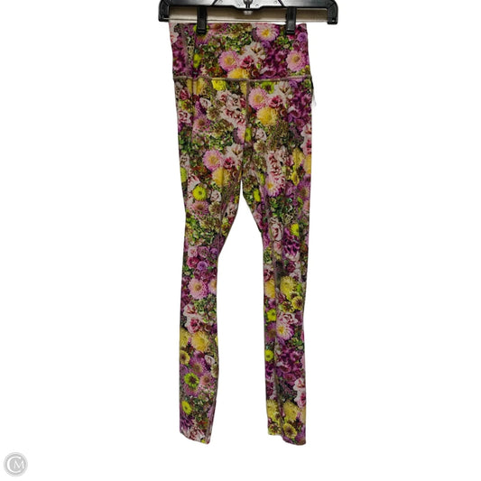 Athletic Pants By Lululemon In Floral Print, Size: 4