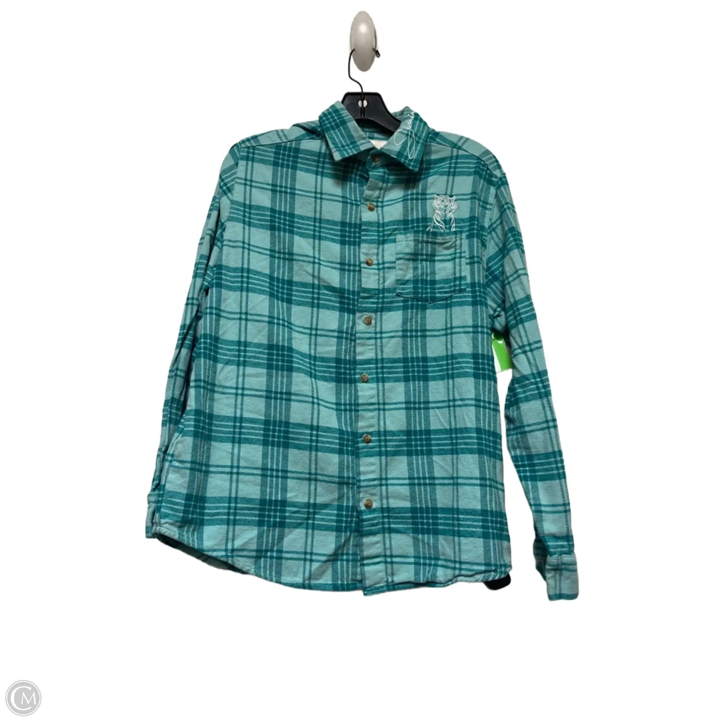 Top Long Sleeve By Disney In Plaid Pattern, Size: M