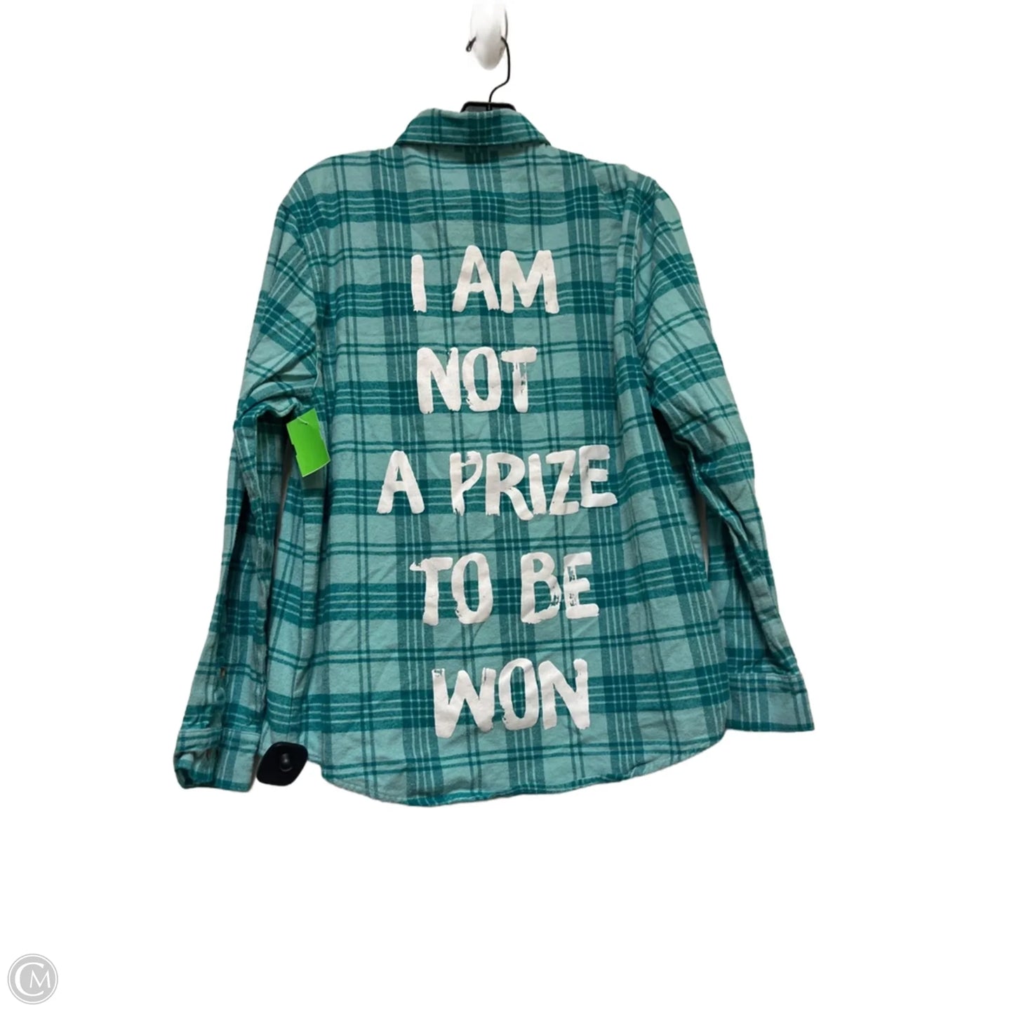 Top Long Sleeve By Disney In Plaid Pattern, Size: M