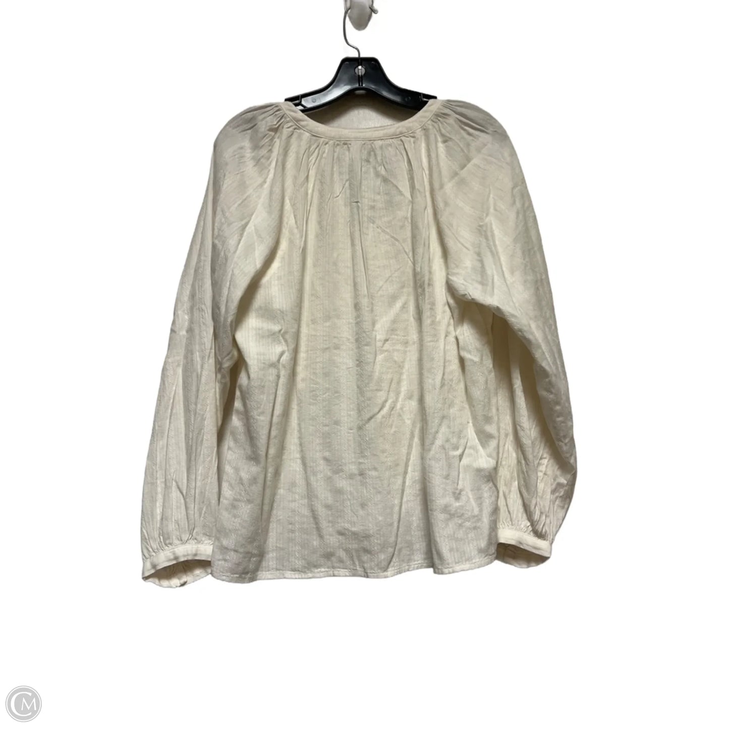 Top Long Sleeve By Old Navy In Cream, Size: M