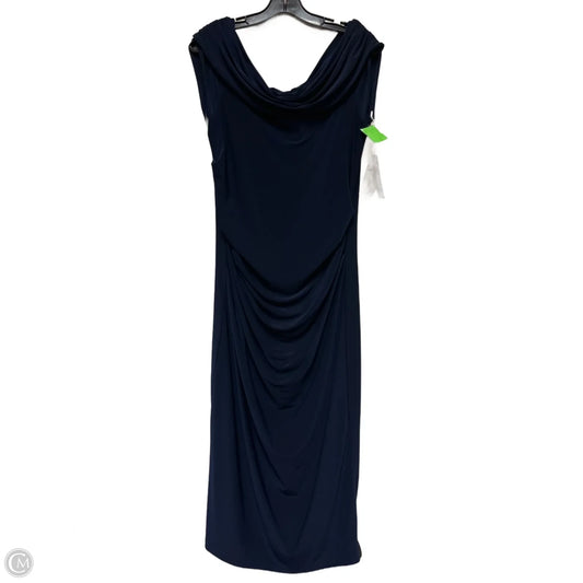 Dress Party Midi By Clothes Mentor In Navy, Size: L