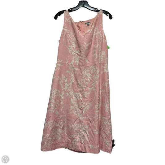 Dress Casual Midi By Ann Taylor In Pink, Size: M