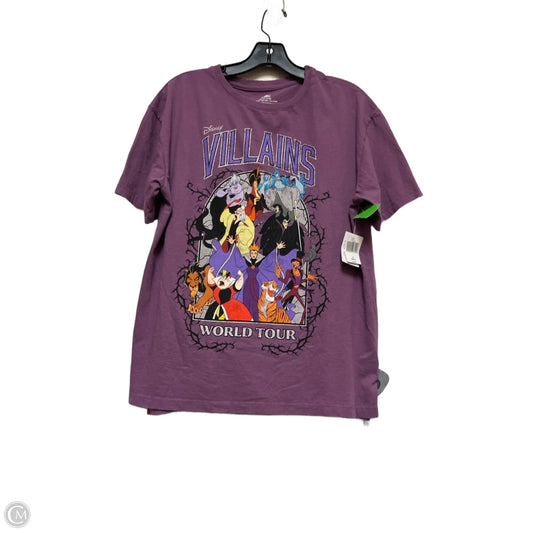 Top Short Sleeve By Disney Store In Purple, Size: S