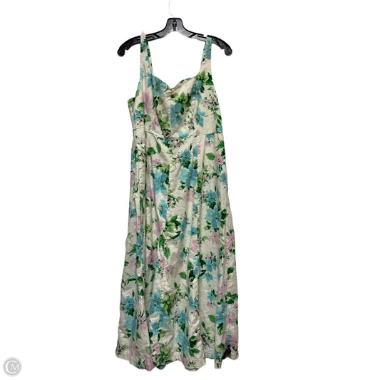 Dress Casual Midi By Old Navy In Floral Print, Size: L