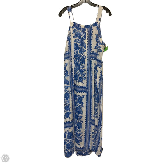 Dress Casual Maxi By Sonoma In Blue & White, Size: Xl