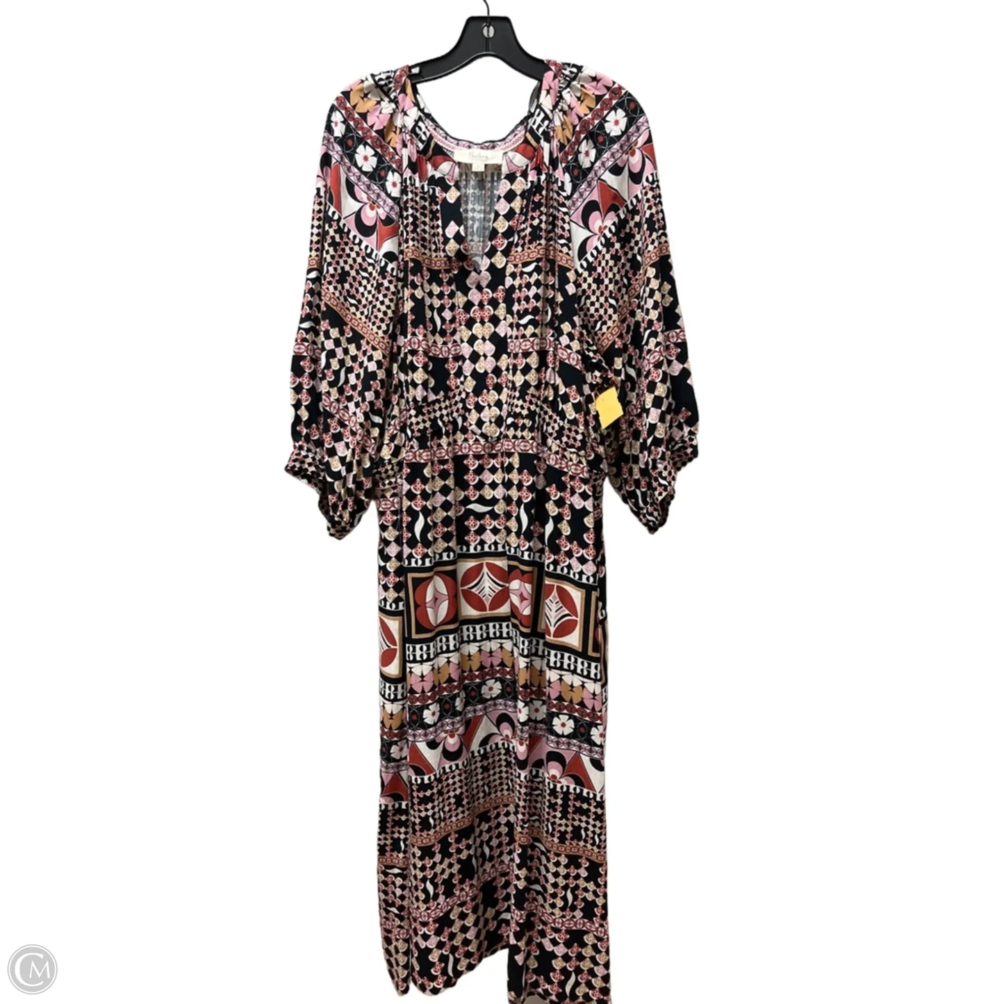 Dress Casual Maxi By West Bound In Black & Pink, Size: 3x