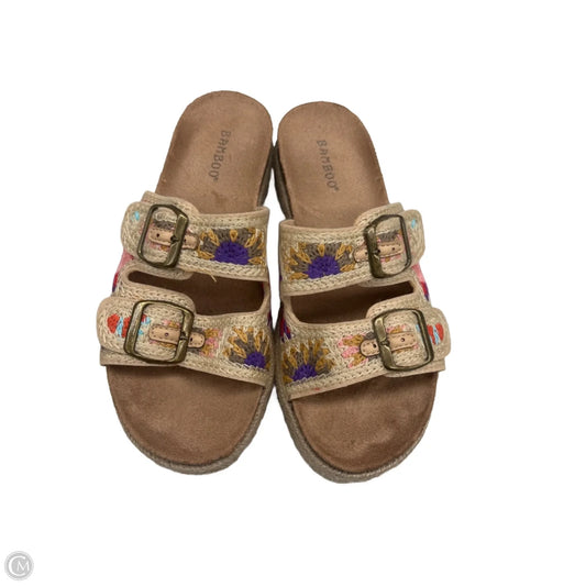 Sandals Flats By Soda In Floral Print, Size: 7