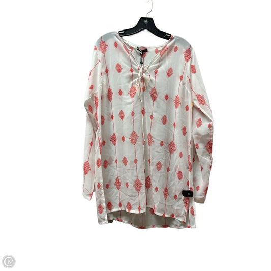 Swimwear Cover-up By Alberto Makali In Orange & White, Size: Xl