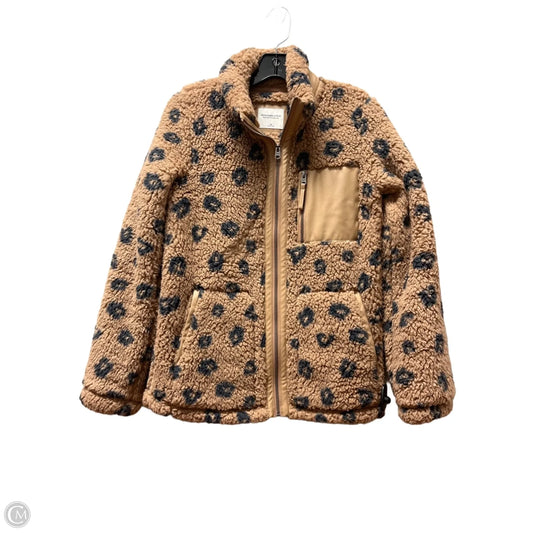 Coat Faux Fur & Sherpa By Abercrombie And Fitch In Animal Print, Size: Xs