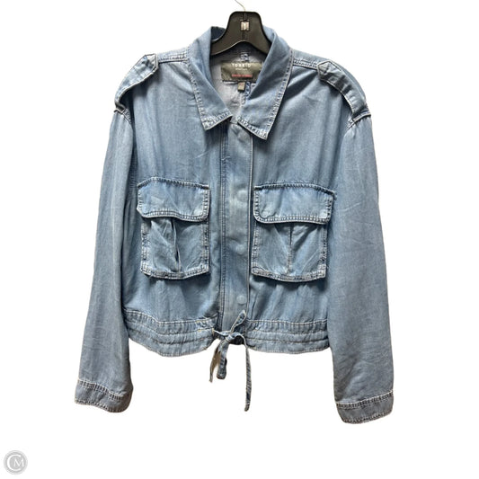 Jacket Shirt By Torrid In Blue Denim, Size: Xl