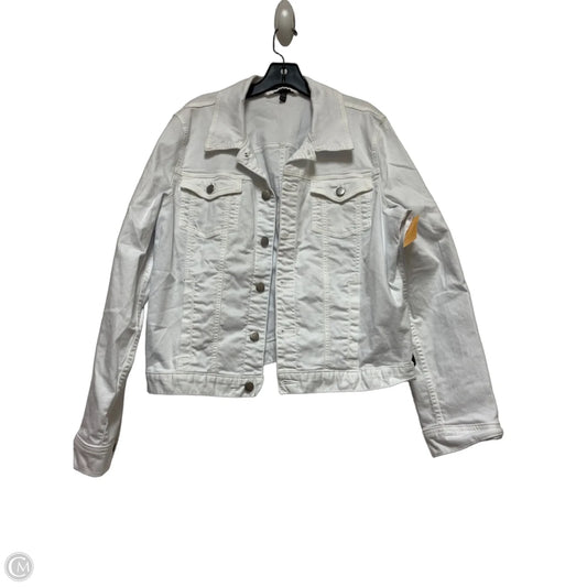 Jacket Denim By Eileen Fisher In White, Size: Xl