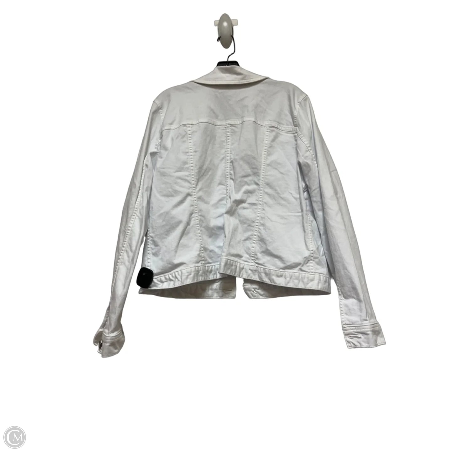 Jacket Denim By Eileen Fisher In White, Size: Xl