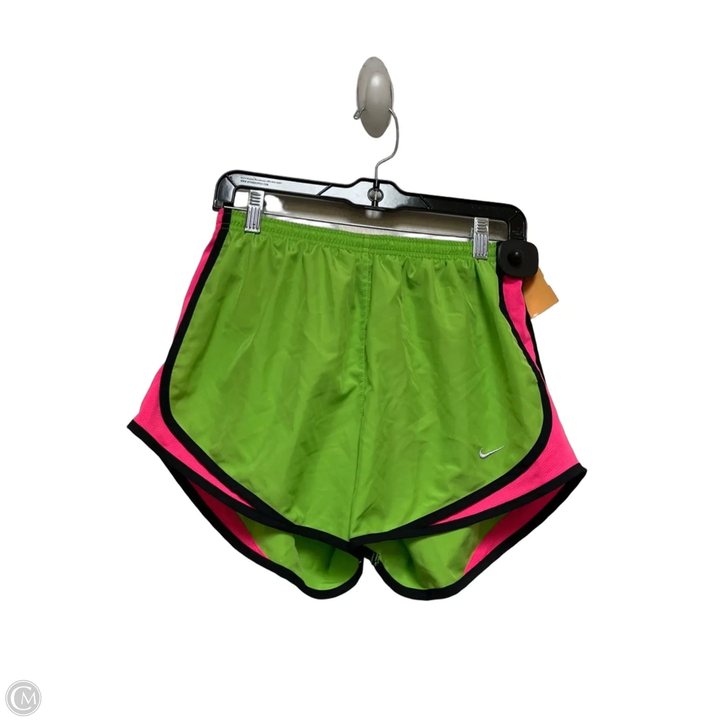 Athletic Shorts By Nike Apparel In Green & Pink, Size: M