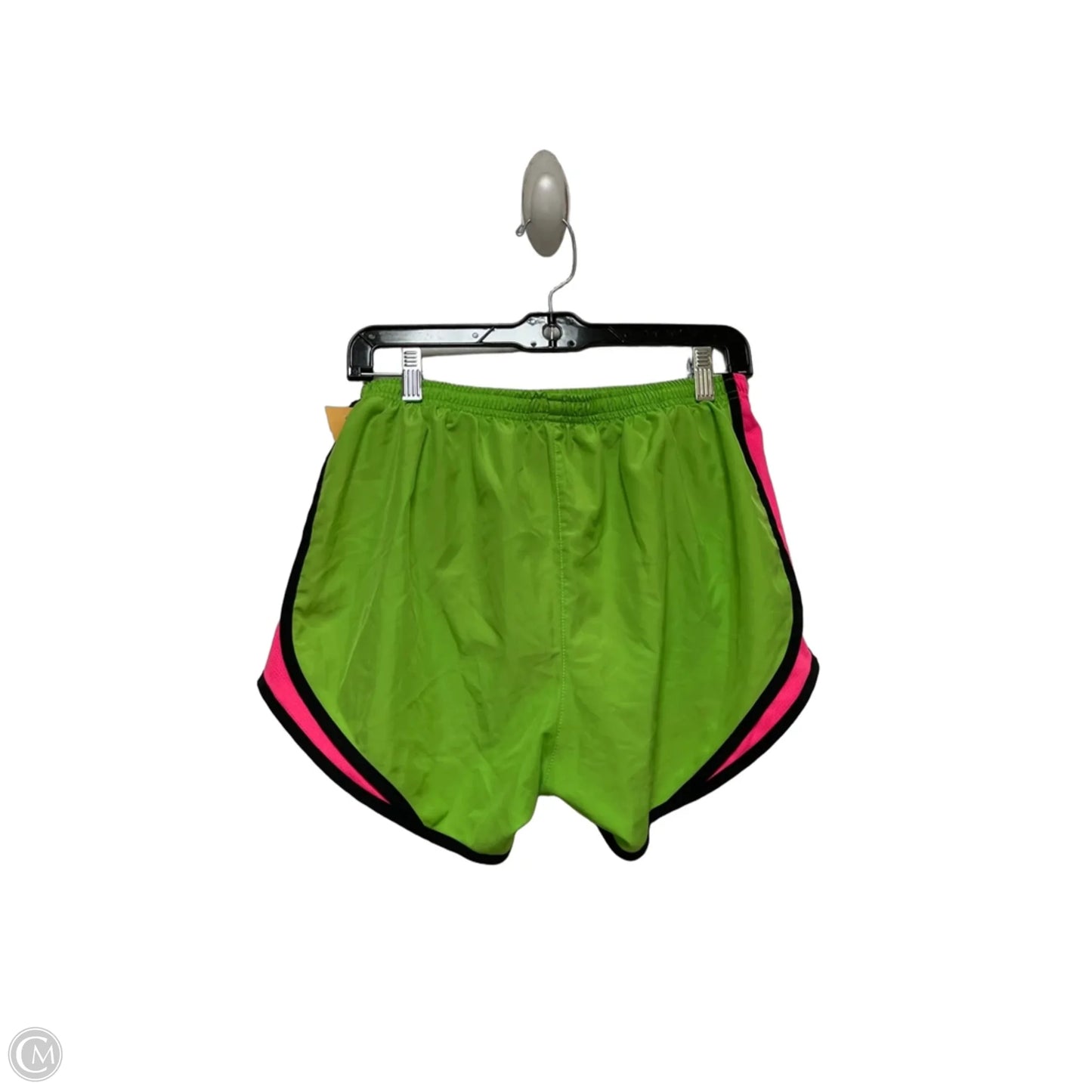 Athletic Shorts By Nike Apparel In Green & Pink, Size: M